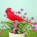 10pcs Simulated Red Parrot Artificial Bird with Clip for Wedding Home Decor