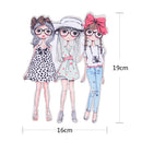 PyrogEBph Fashion Girls Pattern Patch Iron On WashaEBe Appliques Heat TEBnsferME