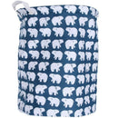 Foldable Cotton Linen Washing Clothes Laundry Basket Sorter Bag Hamper Stor Q8L6