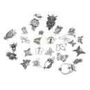 26pcs Alloy Butterfly Owl Pendant Charms for DIY Necklace Earring Bracelet