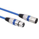 5.9ft DMX Stage DJ Cable  XLR 3Pin Male to Female Connector Wire (Blue)