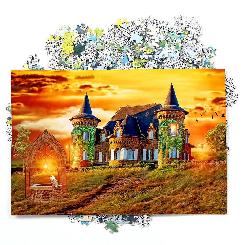 1000pcs DIY Castle Scenery Paper Puzzles for Parent-child Interactive Game