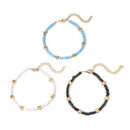 3Pcs/Set Women Star Beads Foot Chain Anklet Bracelet Beach Jewelry Gift