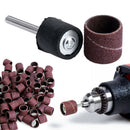 100pc Refills Grit Sanding Paper Bands 1/2" Drum & 2pc Mandrel For Rotary Tool
