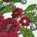 New polyester water soluble embroidery color collar flower lace