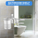 Aluminum Hair Dryer Storage Organizer Rack Holder Bathroom Drier Hanger Set
