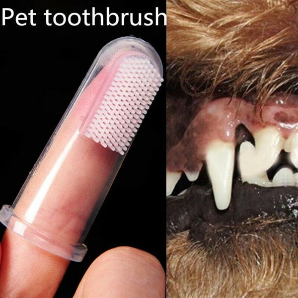 5Pcs Super Soft Pet Finger Toothbrush Teddy Dog Brush Bad Breath Tartar Tee