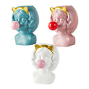 3 Pieces Vinyl Girl Blowing Bubbles Succulent Cactus Planter Pot, Decorative