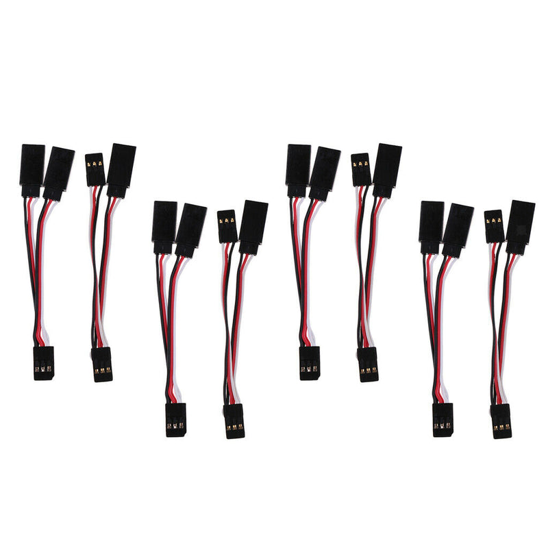 8pcs 4in Y-Harness 3Pins Convert Wire Harness Cable Wire for Futaba JR Servo