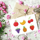 Fruit Stickers DIY Diamond Painting Round Drill Paste Cup Child Puzzle Gift