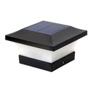 6LED Solar Power Fence Light Waterproof Square Column Lamp Garden Decor A