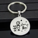 Mom Keychain Disc Charm Jewelry Best Souvenir Mother's Day Gift Keyring FashA3C