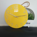 Acrylic Cartoon Number Wall Clock Home Decor Silence Clock, Yellow