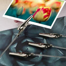 10 X Crocodile Metal Clips With Wire Stalk Alligator Clamps For Memo Note C L5Z6