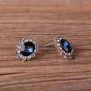 Fashion Blue Crystal Wedding Snowflake Necklace Earrings Jewelry Sets Gift  ME