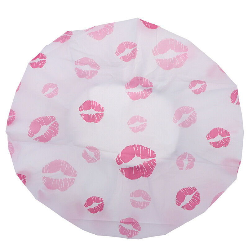 1 x Random Waterproof Shower Cap Thicken Saunas Bath Hat kids Hair Bathing C JR