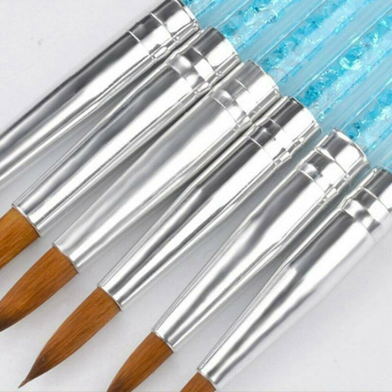 6X Kolinsky Sable Hair Acrylic Nail Brush Liquid Glitter Handle Manicure Tools