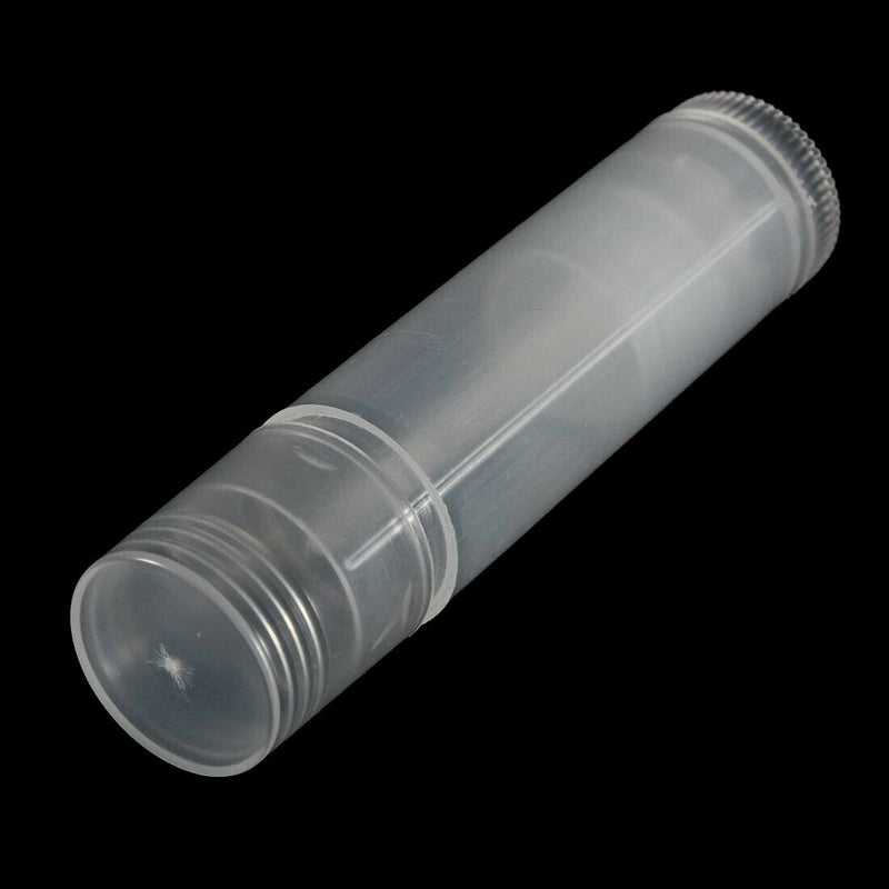 1 x Empty Circle PP Lipstick tube Pipe Box with transparent lid