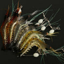6x Luminous Fishing Lure Bait Artificial Shrimp Lures Soft Plastics Hook 9cm US