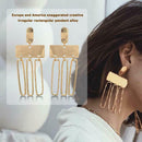 Fashion Geometric Dangle Ear Stud Women Drop Earrings Alloy Jewelry Gift