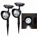 2 pcs 4 LED Solar Garden Lamp Spot Light Outdoor Lawn Landscape Spotlight L