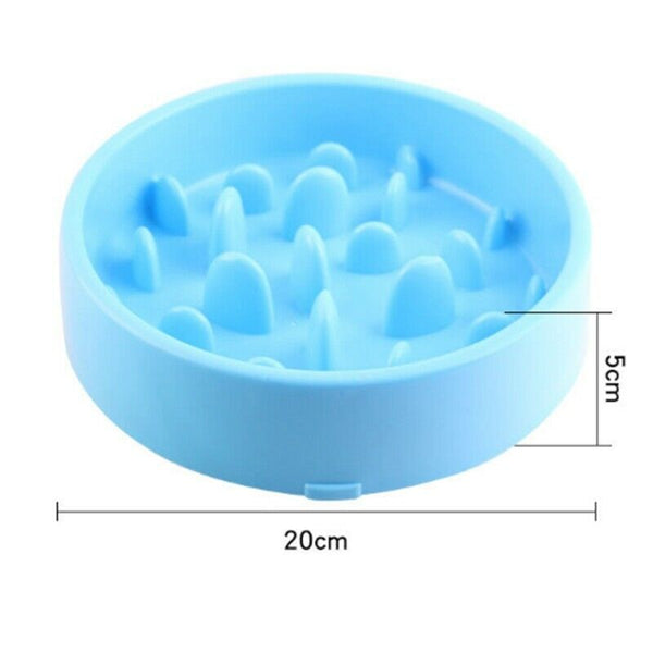 2Pcs Pet Dog Feeding Food Bowls Puppy Slow Down Eating Feeder Dish Bowel Pr K5H8