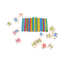 Baby Early Learning Wooden Numbers Stick Mathematics Counting Math Toys 3c
