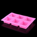 6-Cavity Cell Plain Rectangle Silicone Mould Cake Soap Mold Chocolate Candy Tray