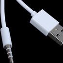 5X(3.5mm Plug Audio AUX to USB 2.0 Plug Adapter Charging Cable 1M White Z6M7)