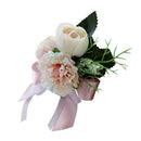 2 Pack Wedding Pageant Party Tea Rose Carnation Corsage Unisex Flower Brooch Pin