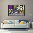 5D DIY Full Drill Diamond Painting Flowers Bike Cross Stitch Embroidery Kit