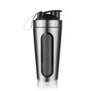 Protein Shaker Bottle, Stainless Steel Sports Water Bottle Shaker Cup, Leak