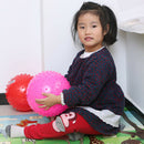 9 Inch Kids Knobby Bouncy Ball, Spiky Sensory Ball For Yoga Massage Sport - Pink