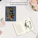 DIY Cat Special Shaped Diamond Painting 50 Page A5 Sketchbook Notebook Gift