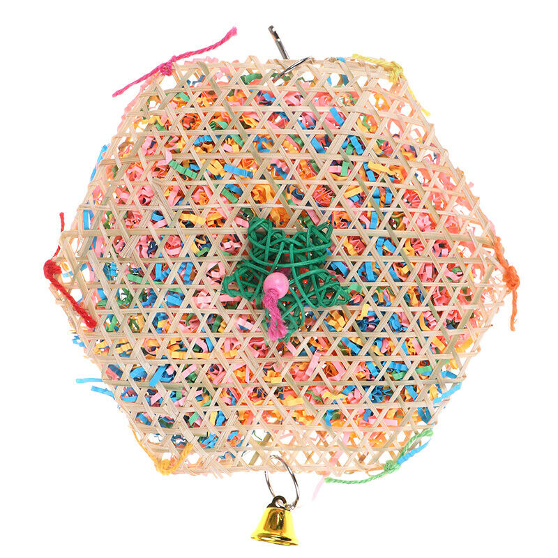 Parrot Bird Toys Pet Parrot Bird Bites Climb Chew Toys Colorful Hanging BruS Gw