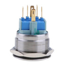 25mm Waterproof Stainless Steel 12V LED Momentary Push Button Switch Green