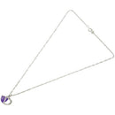5X(Rhodium Plated Diamond Accent Amethyst Heart Shape Pendant Necklace 18" J4V8)