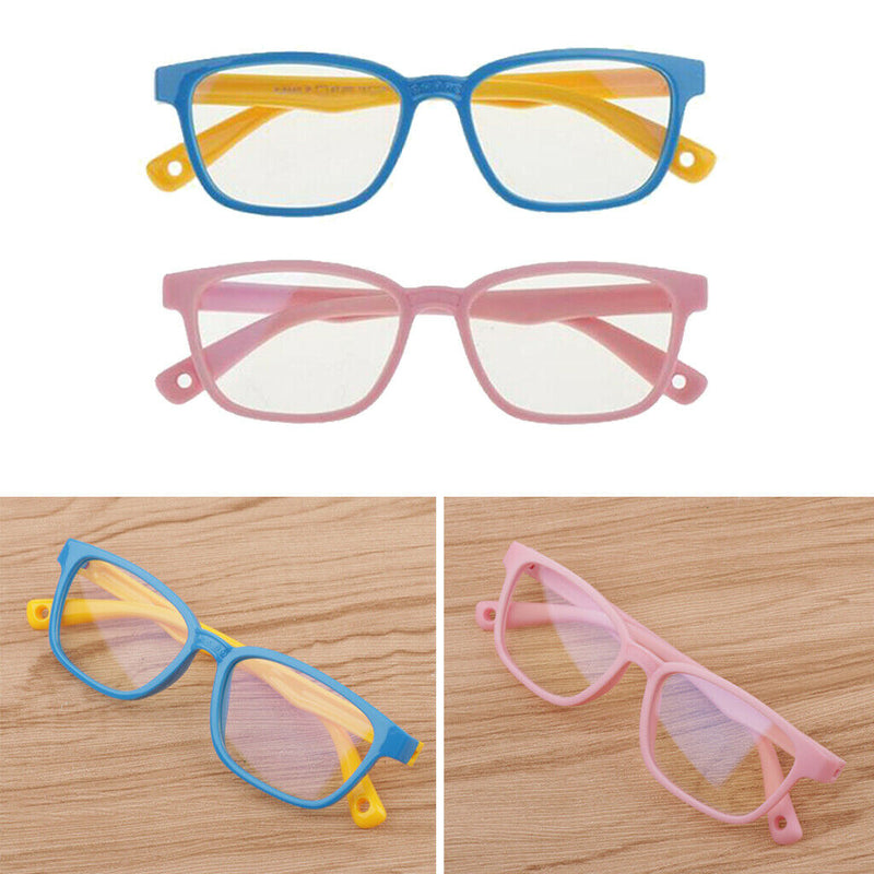 New Kid's Eye Glasses Anti Blue Light Filter Silicone Frame Glasses Eyewear