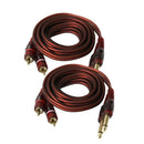 2 Pcs RCA to 1/4 Cable, Quarter inch Jack to RCA (2 x 6.35mm Stereo to 2 RCA)