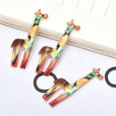 10Pcs Enamel Alloy Printing Animal Giraffe Charms Pendant Jewelry Craft Makin-