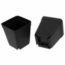50pcs Mini Plastic Flower Pots for Plant Nursery 7cm x 7cm - Black