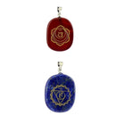 2pcs Lapis Lazuli Red Agate Natural Stone Necklace Pendants D