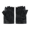 Rivets Gloves Half Finger Gloves Black Hollow out Driving Fingerless Gloves
