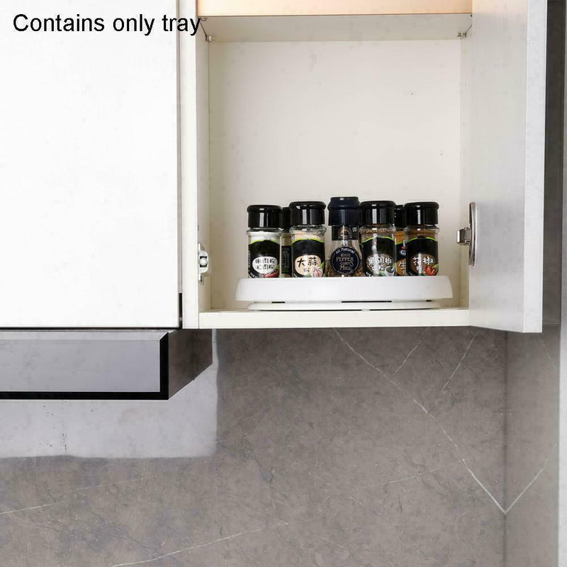 1* Round Rotating Tray Spice Rack Kitchen Revolving Storage Organize Rack J9E1