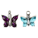 2pcs Butterfly Urn Pendant Memorial Ash Keepsake Exquisite Cremation Jewelry