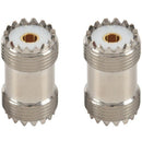 2-Pack PL-259 UHF Female to UHF Female Coax Cable Adapter S0-239 UHF Double