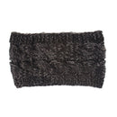 Black + gray Spring Winter Ear Warmer Headband For Women Knitted Crochet Tw
