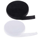 2Pcs 10 Meters Cotton Elastic Band Sewing Trims 15mm Width Black White