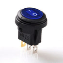 5X 12V 20A Waterproof Round On/Off Rocker Switch Car Auto Boat SPST Mari SOE