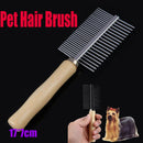 Stainless Steel Pet Dog Cat Hair Fur Double-sided Brush Comb Grooming Pet Gift